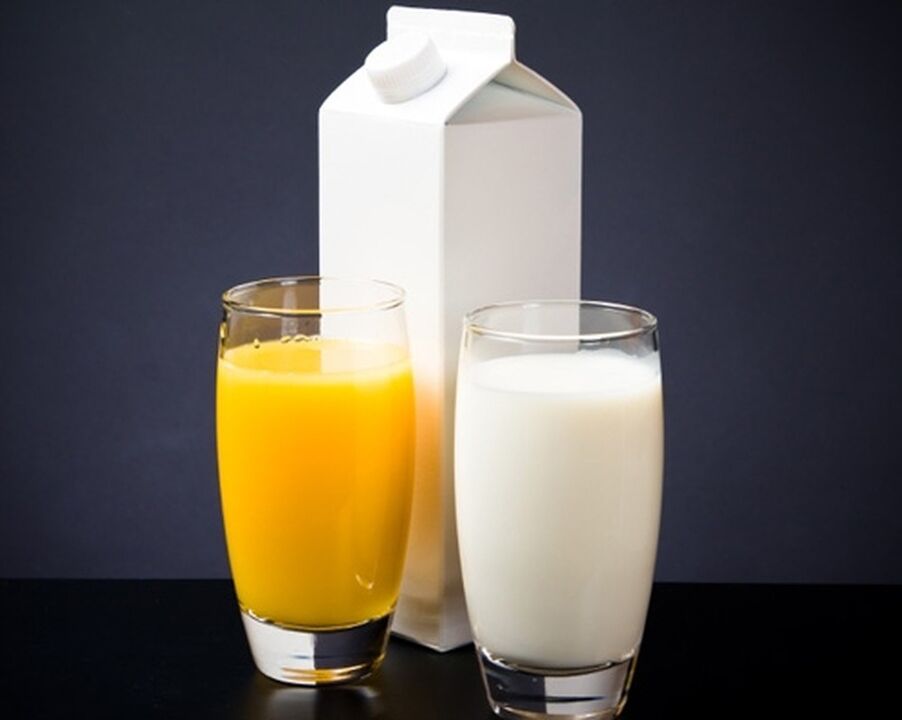 Melk en wortelsap zijn de componenten van een cocktail die de mannelijke potentie verhoogt
